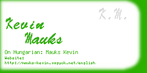 kevin mauks business card